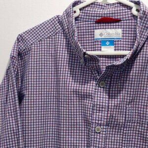 Columbia Long Sleeve Casual Button Checkered Shirt - LARGE